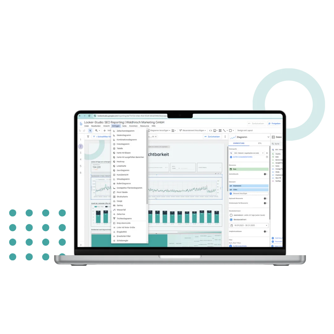 Mockup des Looker Studios